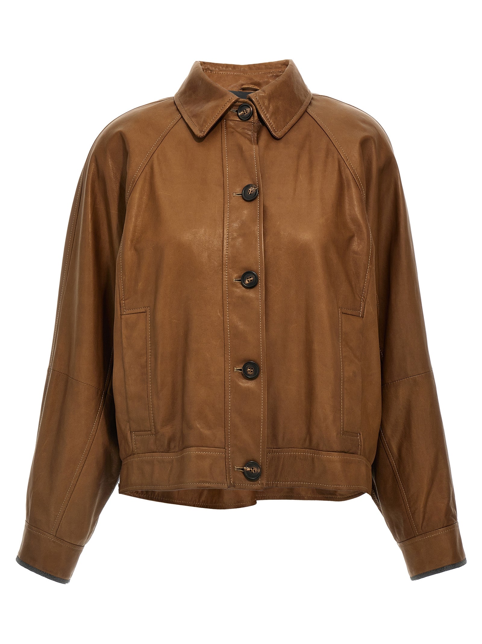 Brunello Cucinelli 'Monile' Leather Jacket