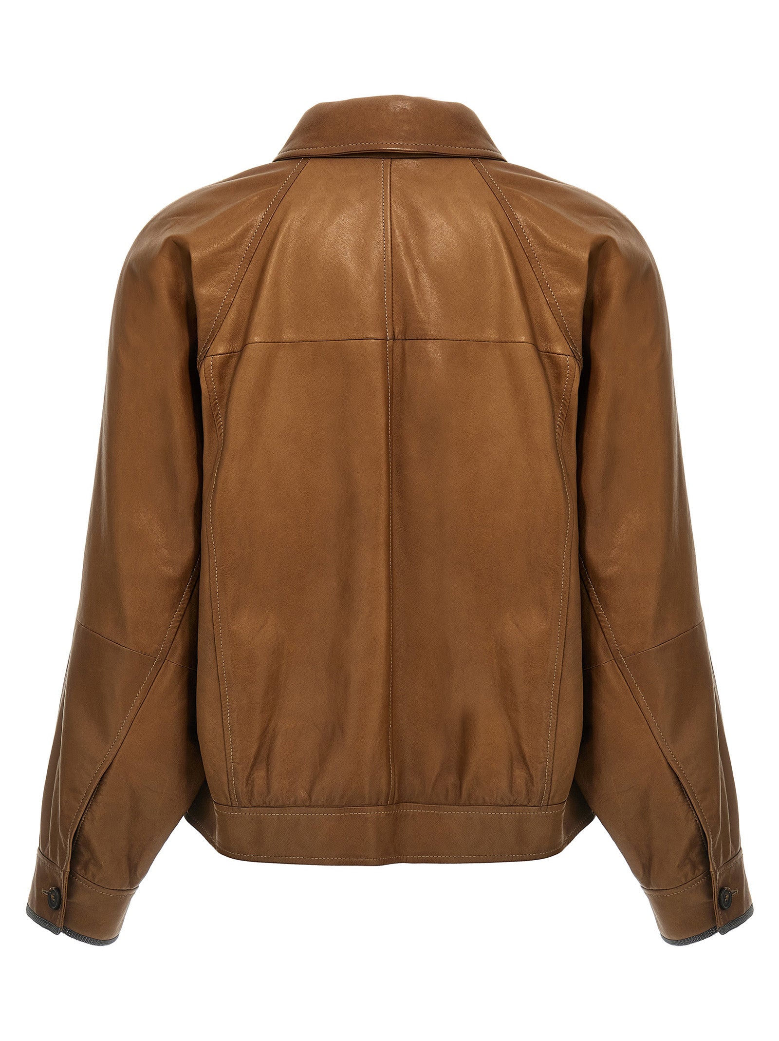 Brunello Cucinelli 'Monile' Leather Jacket