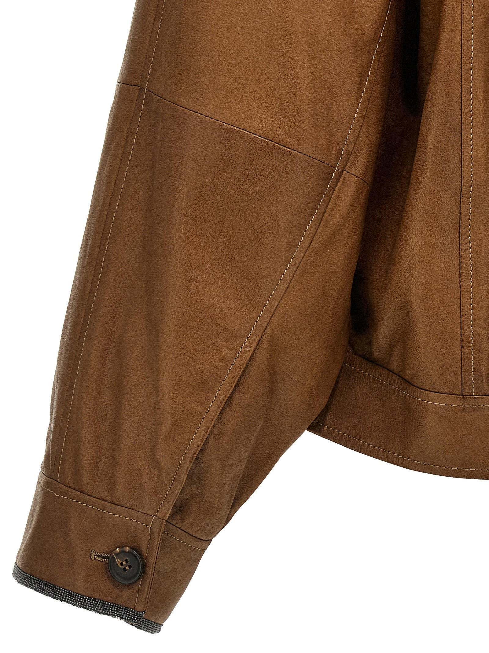 Brunello Cucinelli 'Monile' Leather Jacket