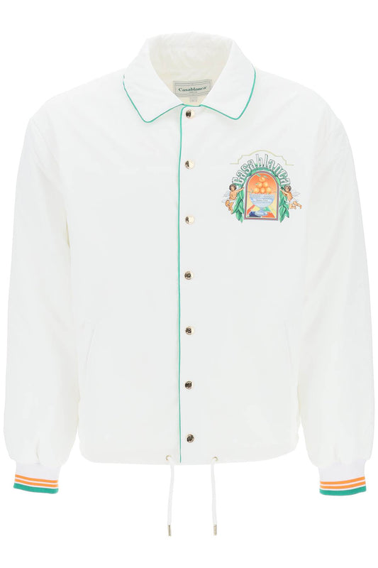 Casablanca Triomphe D'Orange Padded Blouson Jacket White