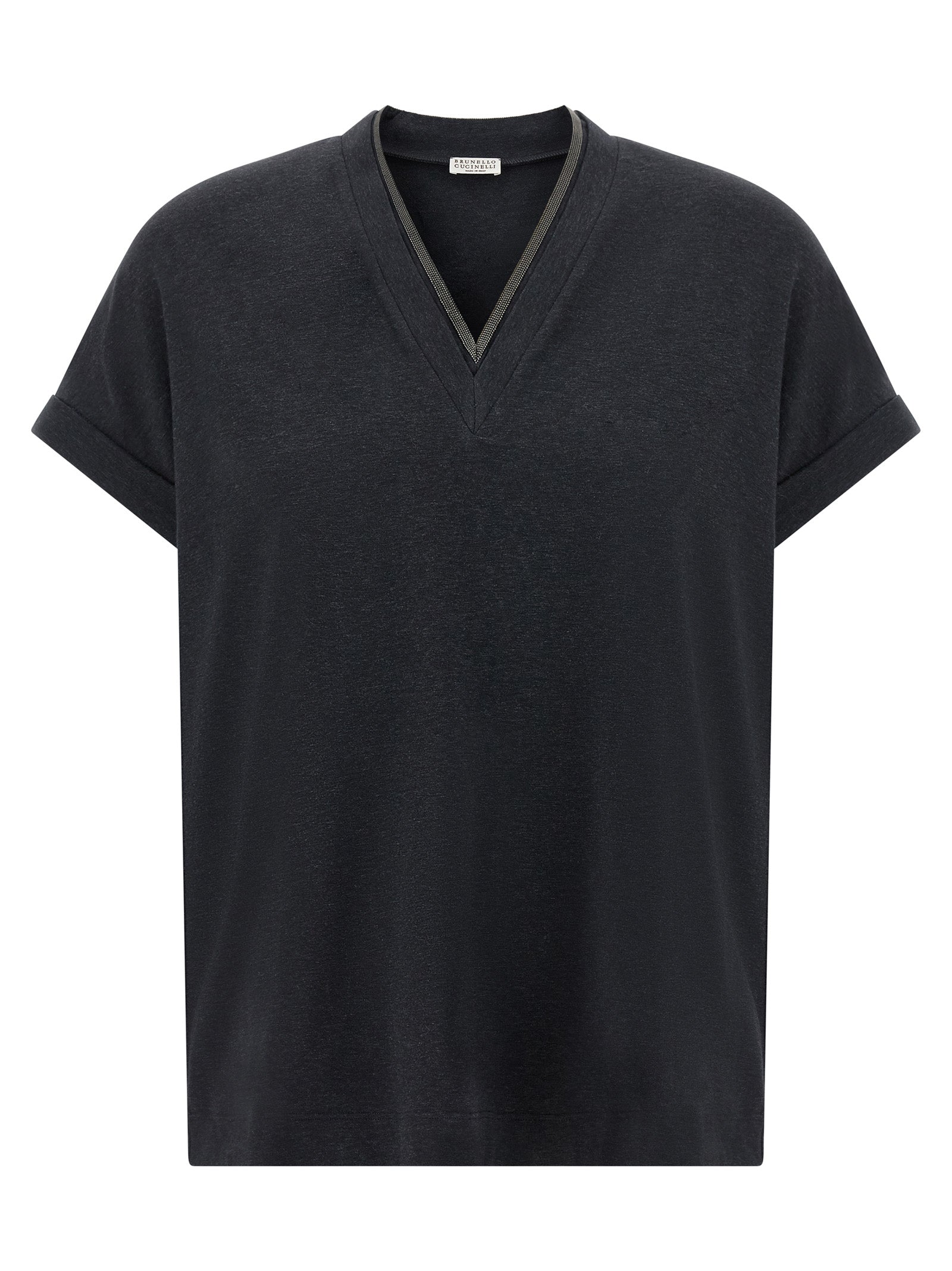 Brunello Cucinelli 'Shiny Trims' T-Shirt