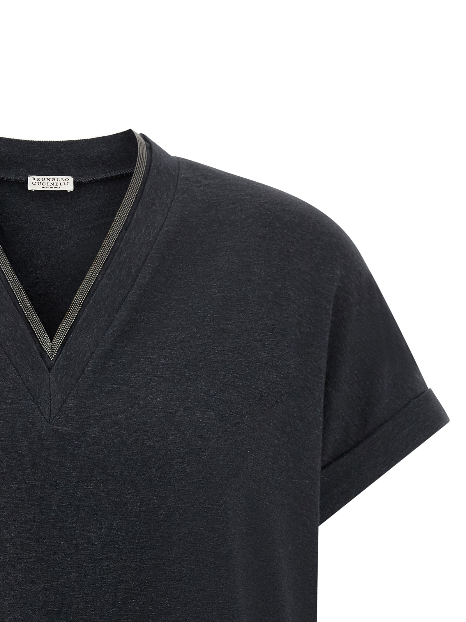 Brunello Cucinelli 'Shiny Trims' T-Shirt