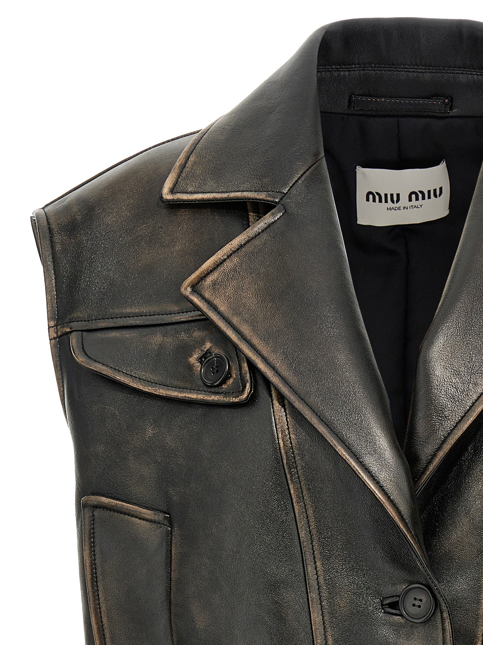 Miu Miu Logo Nappa Vest