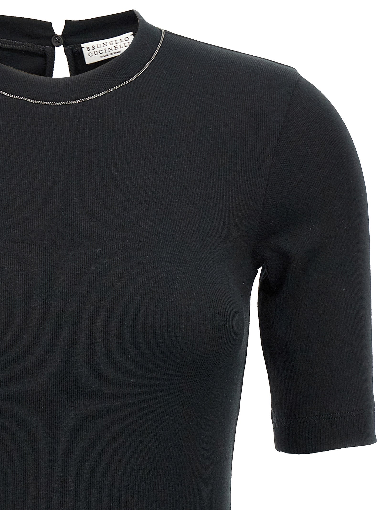 Brunello Cucinelli Monile Ribbed T-Shirt