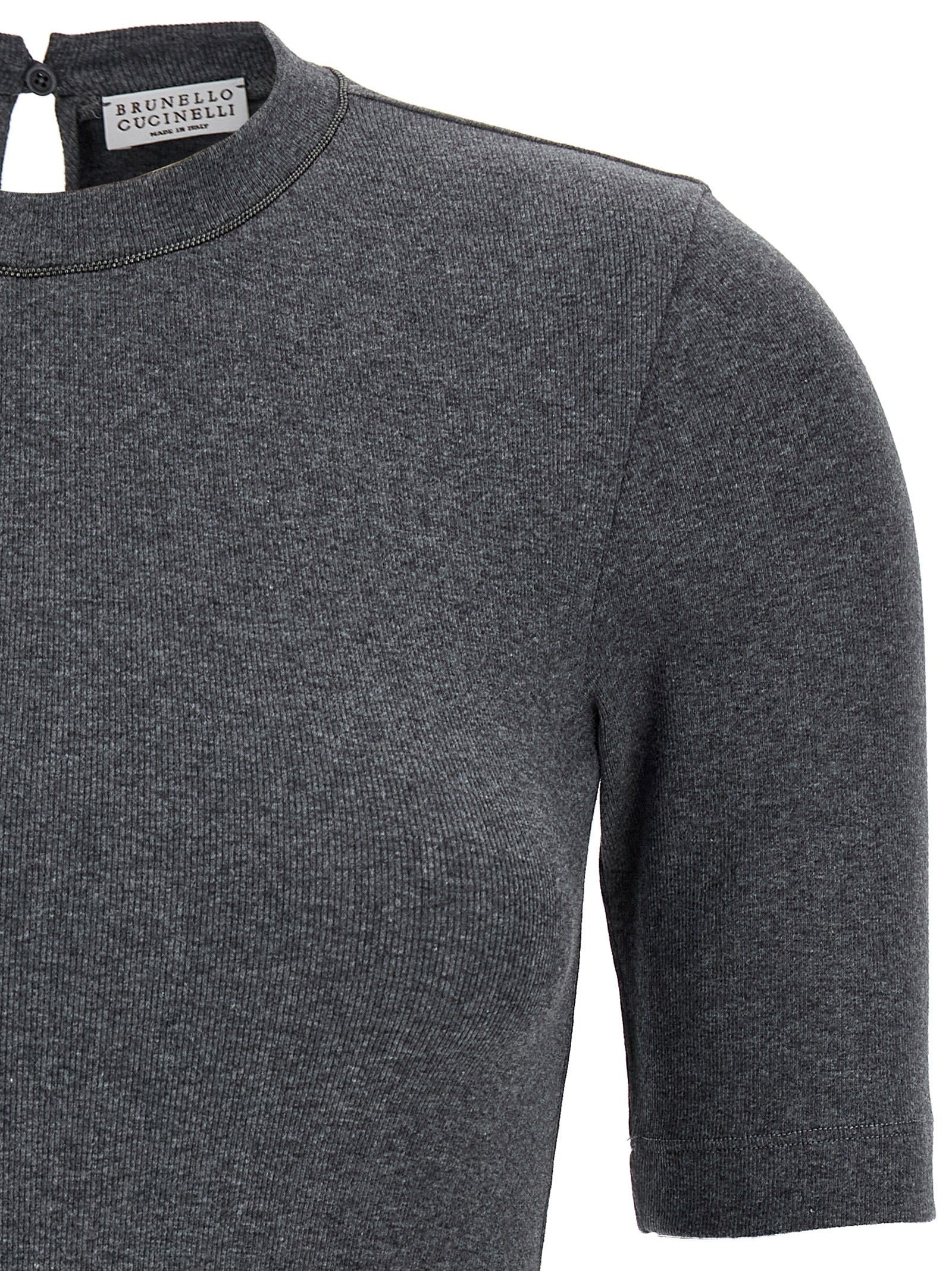 Brunello Cucinelli Monile Ribbed T-Shirt