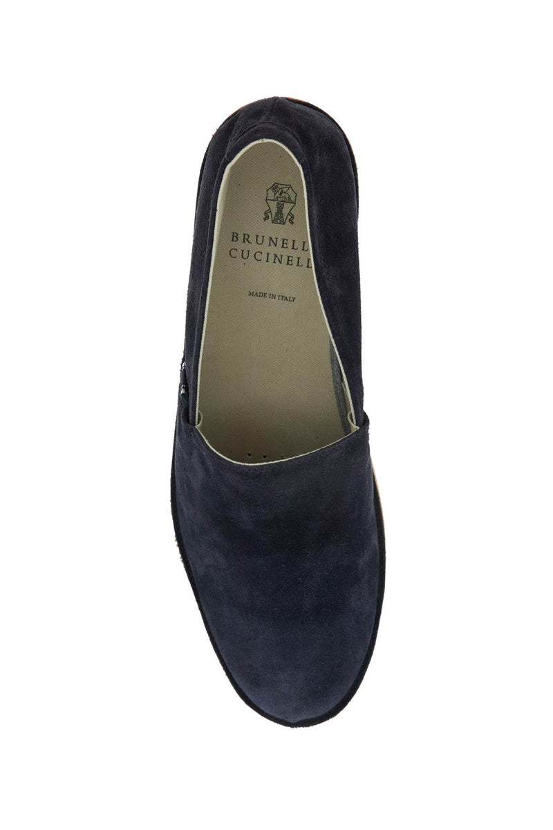 Brunello Cucinelli Suede Espad Blue