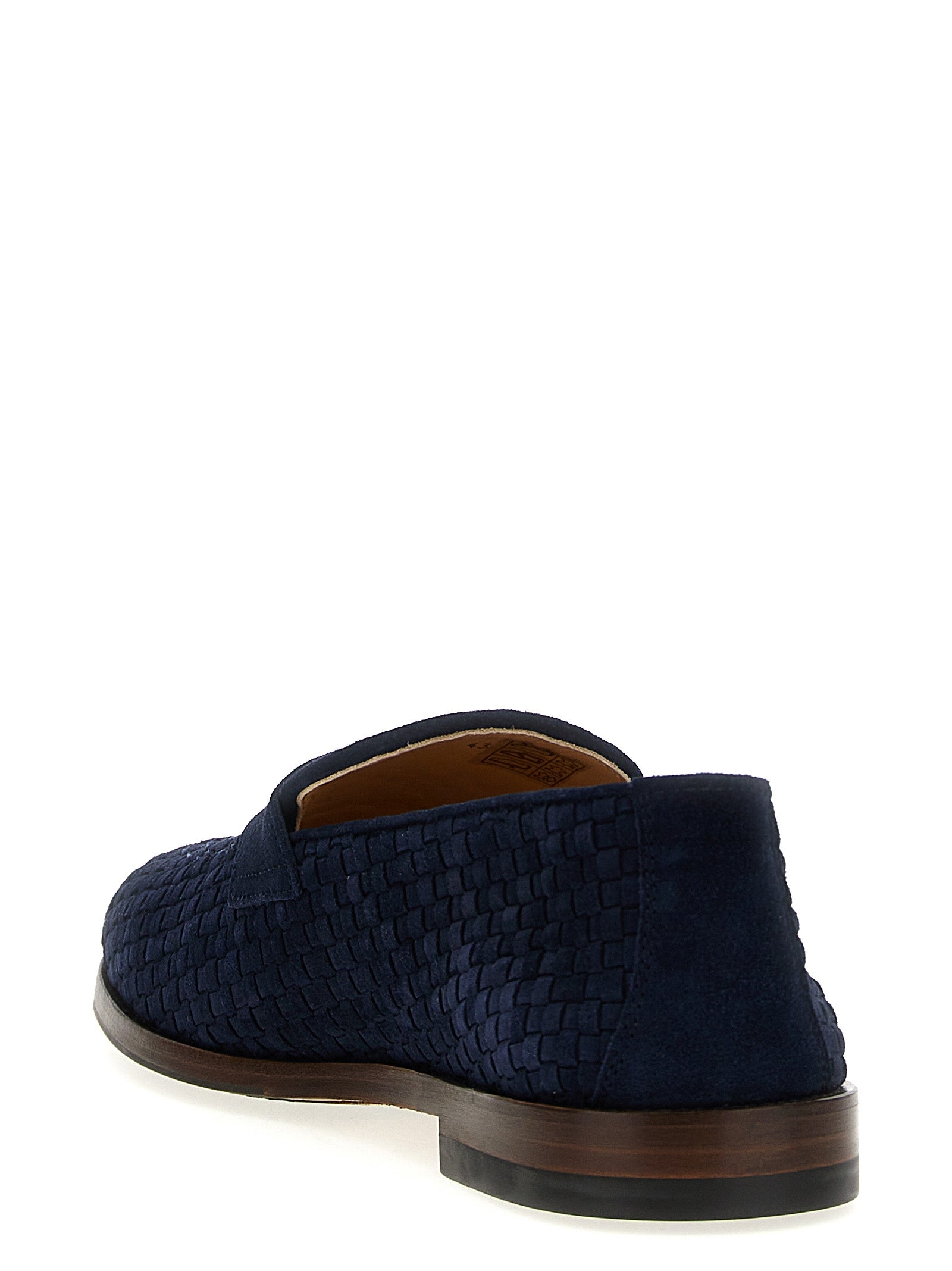 Brunello Cucinelli Woven Suede Loafers