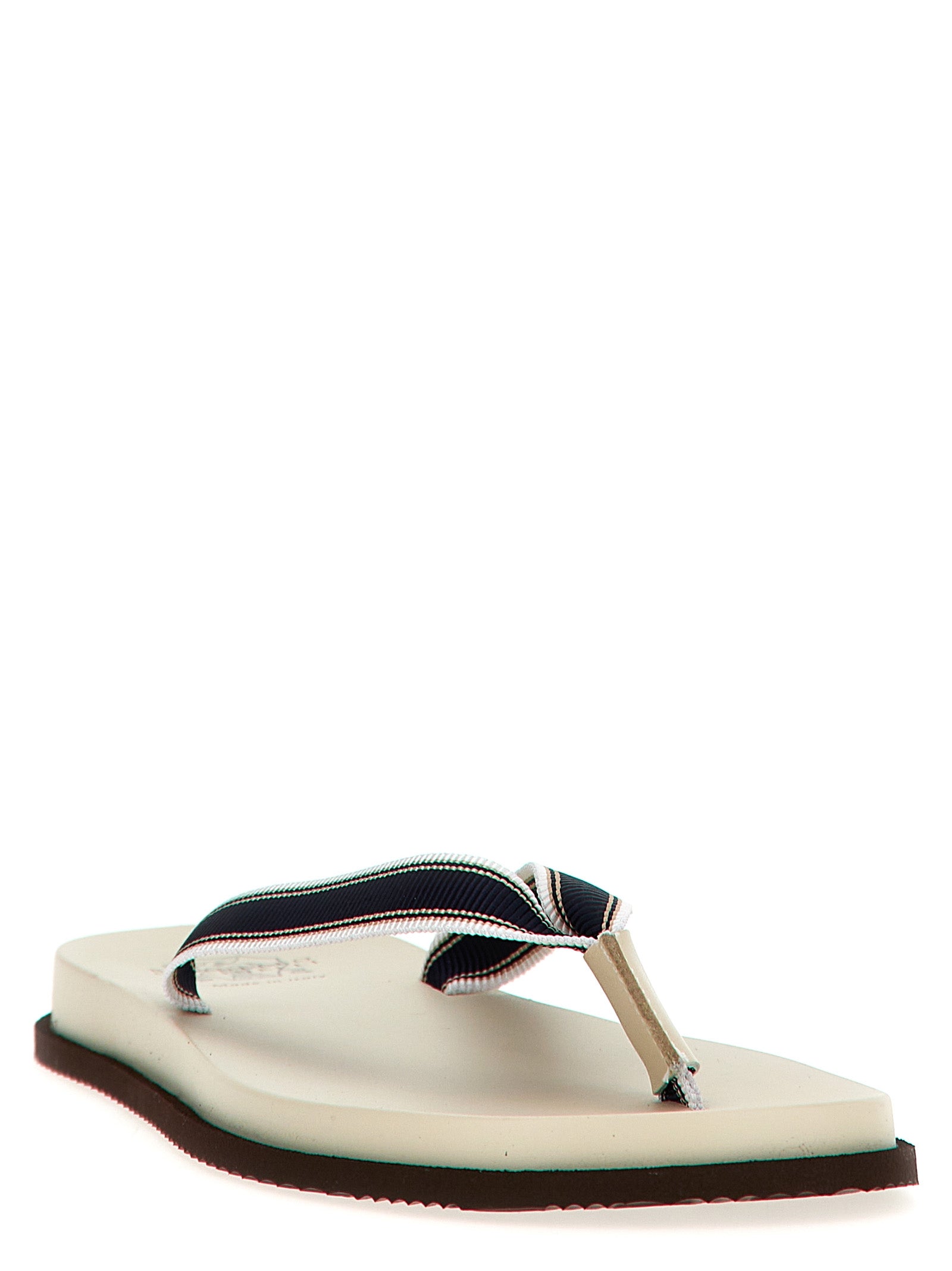 Brunello Cucinelli Gros Grain Thong Sandals