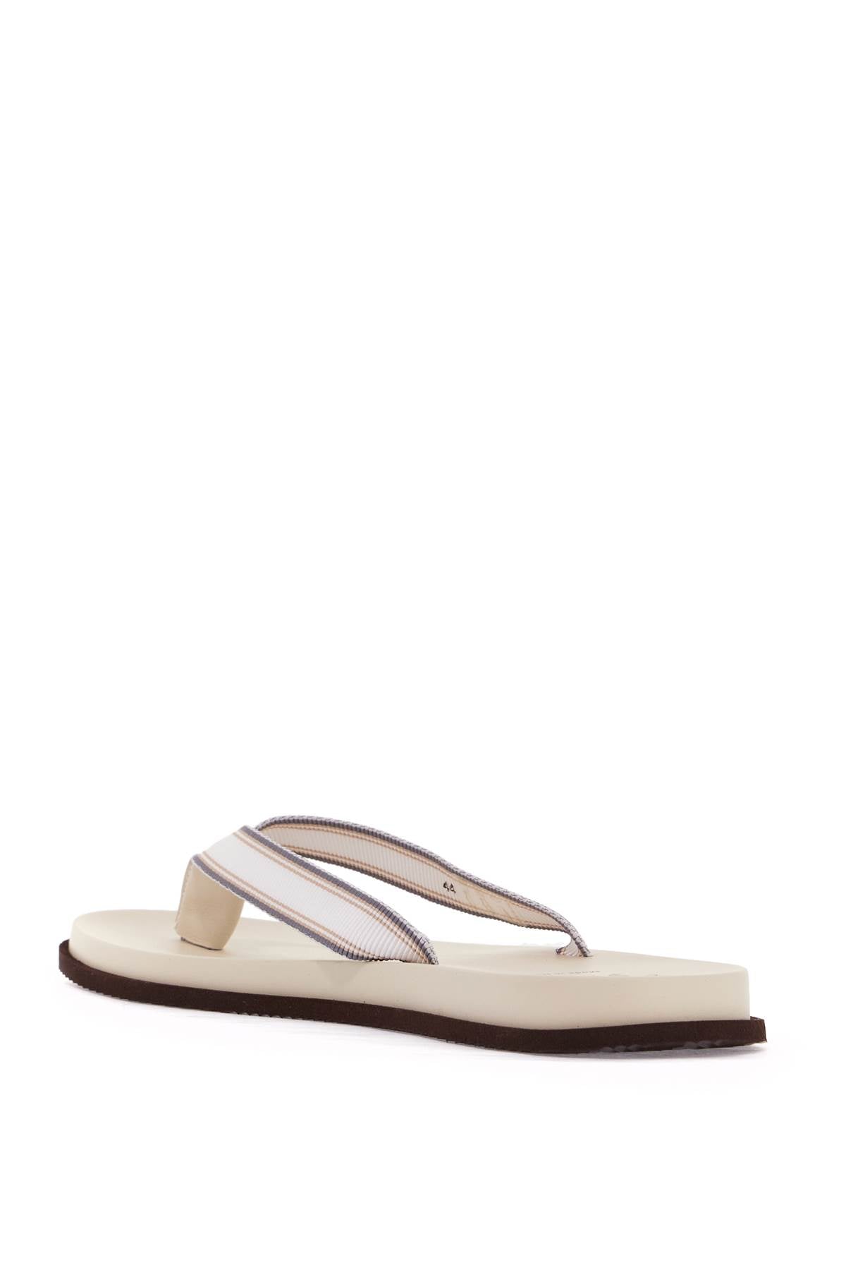 Brunello Cucinelli Rubber Flip-Flop Slides Neutral