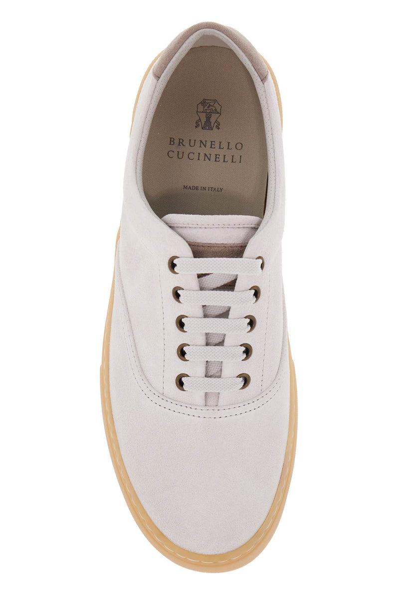 Brunello Cucinelli Suede Sneakers White