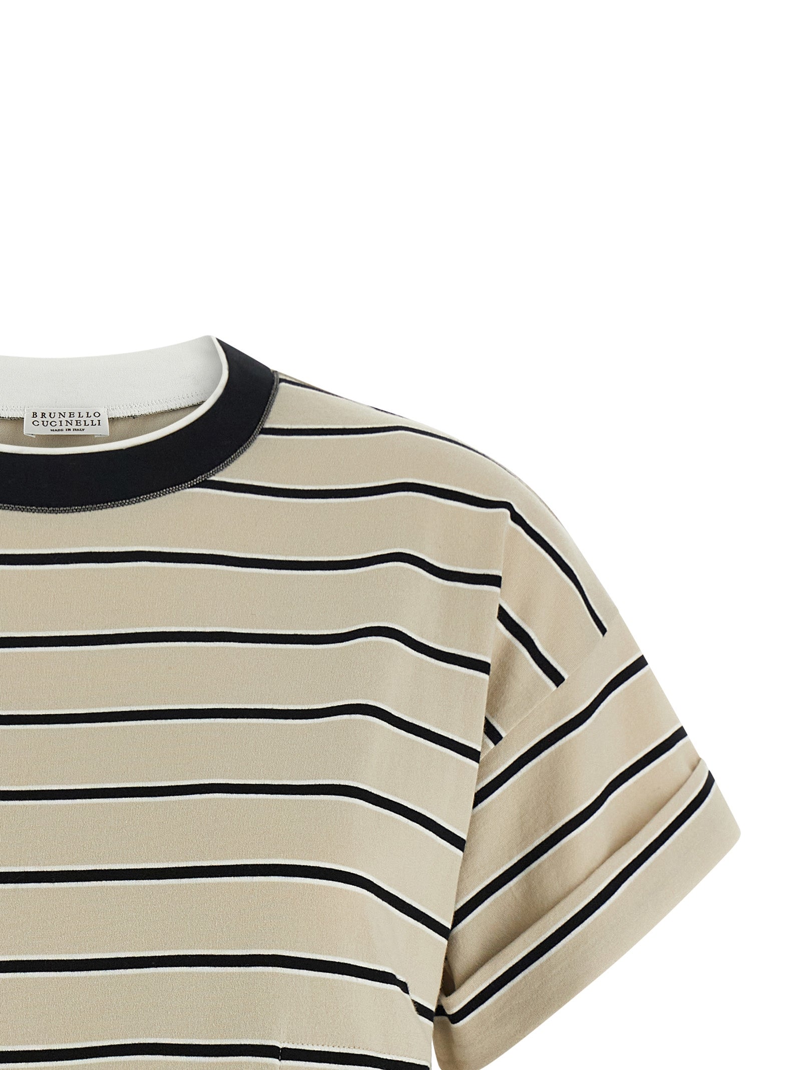 Brunello Cucinelli 'Shiny Trims' T-Shirt