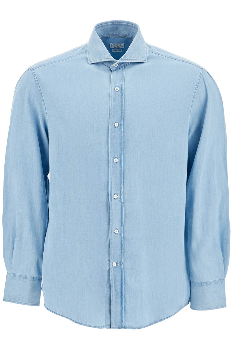 Brunello Cucinelli Chambray Shirt Blue