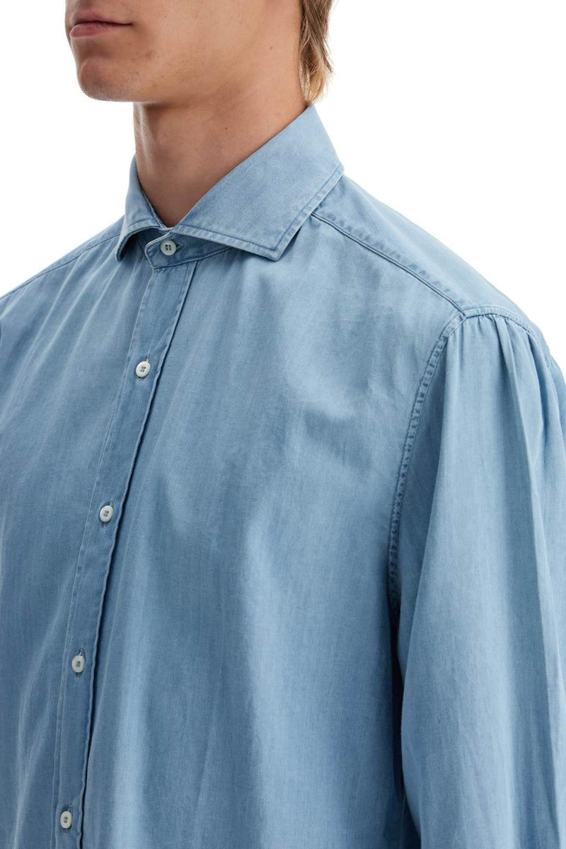 Brunello Cucinelli Chambray Shirt Blue