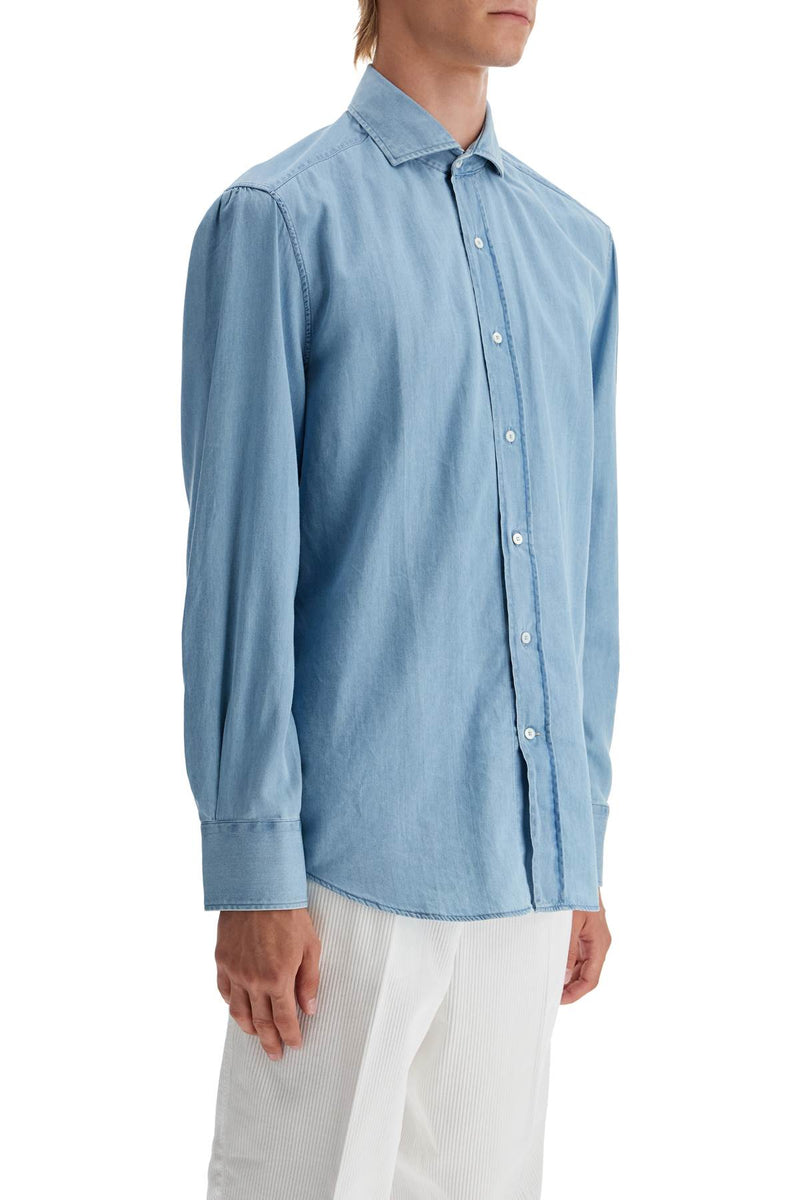 Brunello Cucinelli Chambray Shirt Blue