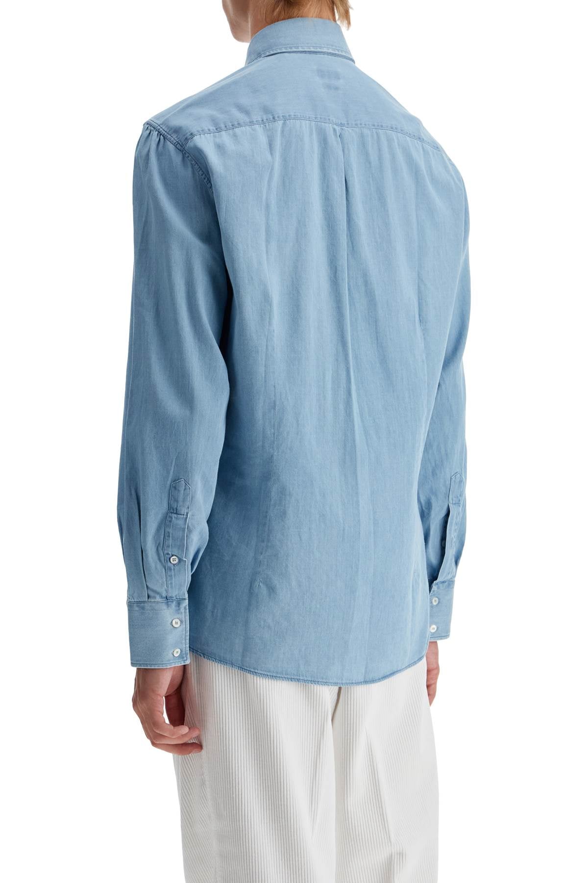 Brunello Cucinelli Chambray Shirt Blue