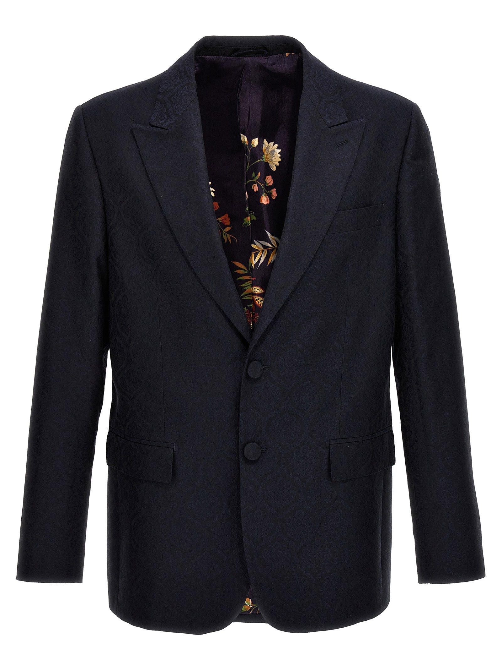 Etro Single-Breasted Jacquard Blazer