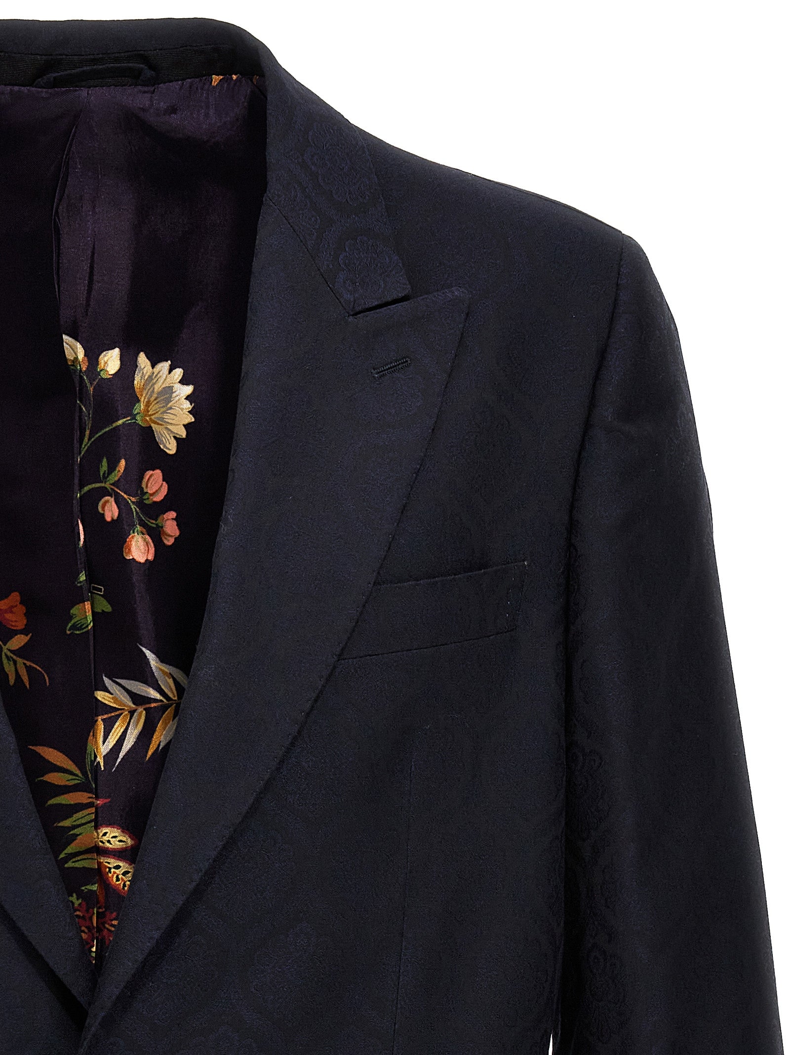 Etro Single-Breasted Jacquard Blazer