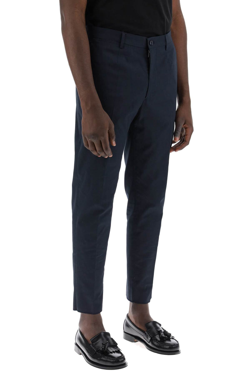 Etro Cropped Chino Pants Blue