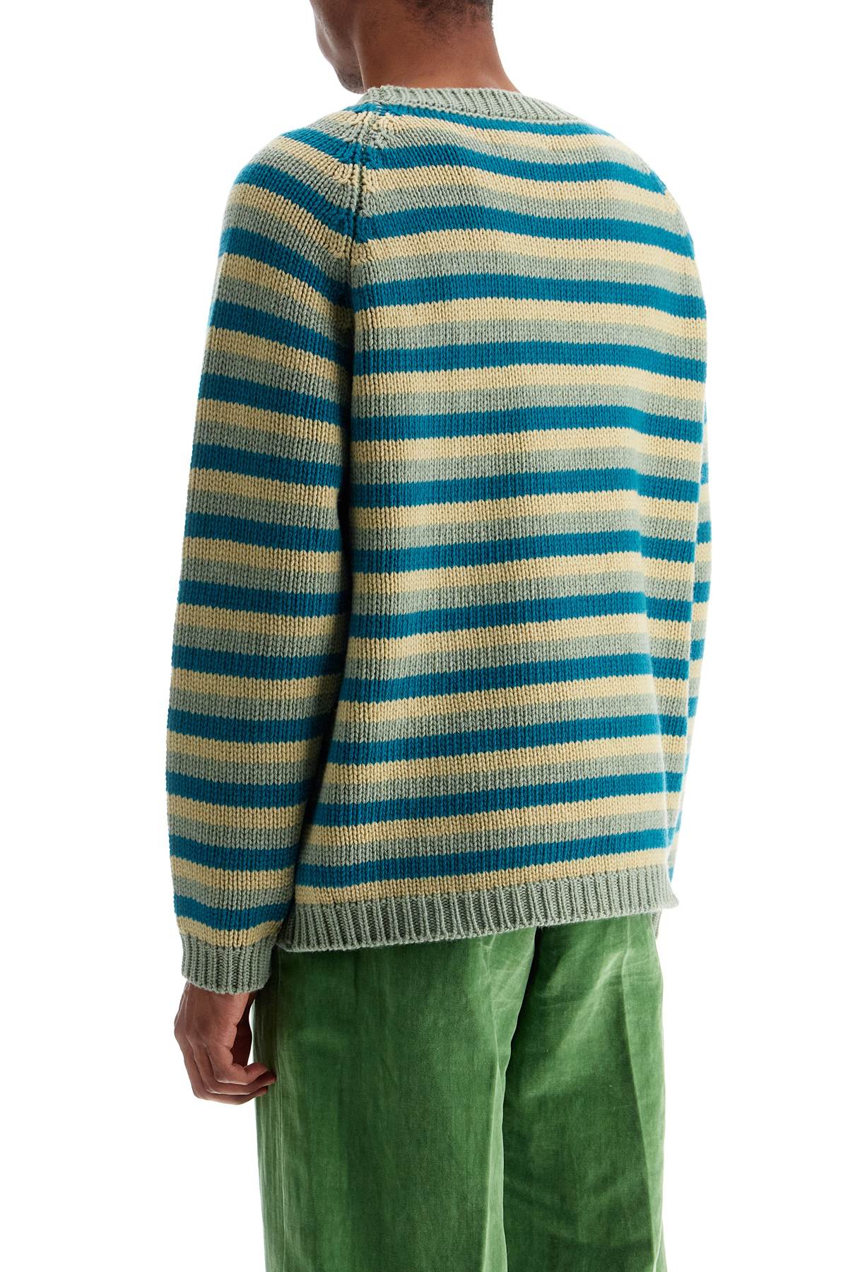 Bode Striped Wool Pullover Sweater