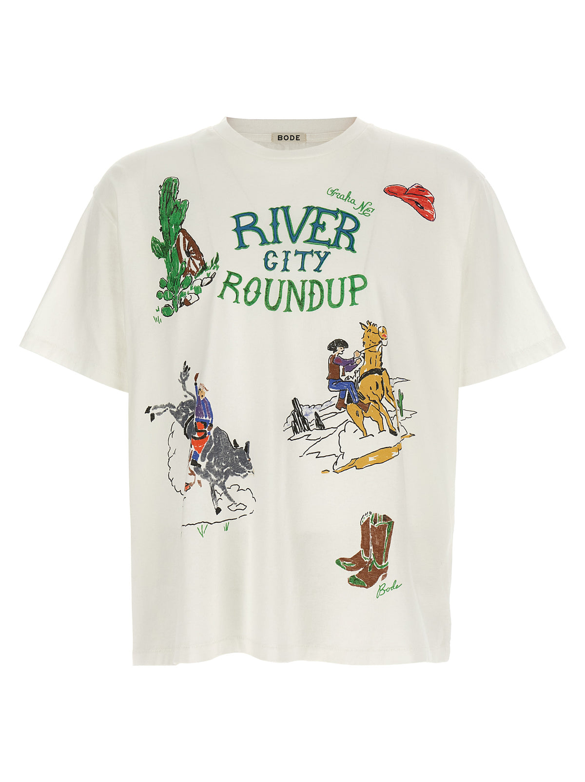 Bode White 'River City' T-Shirt