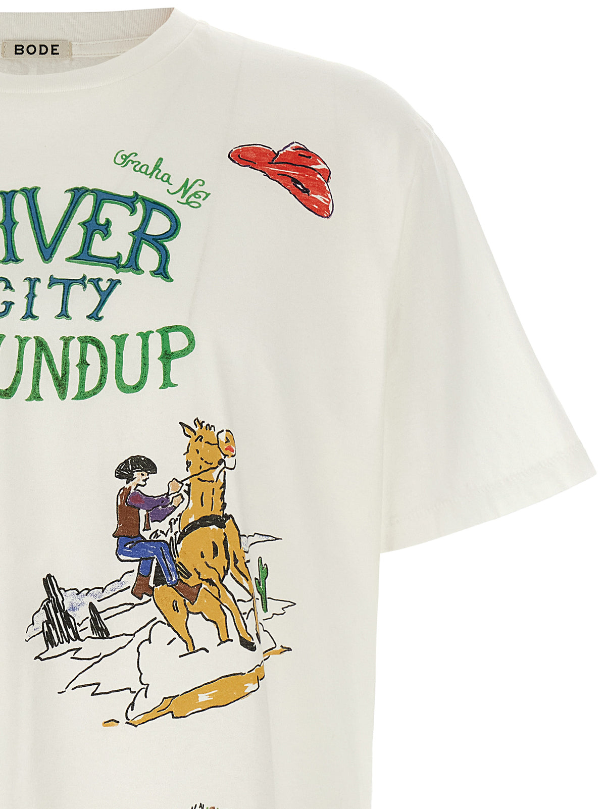 Bode White 'River City' T-Shirt