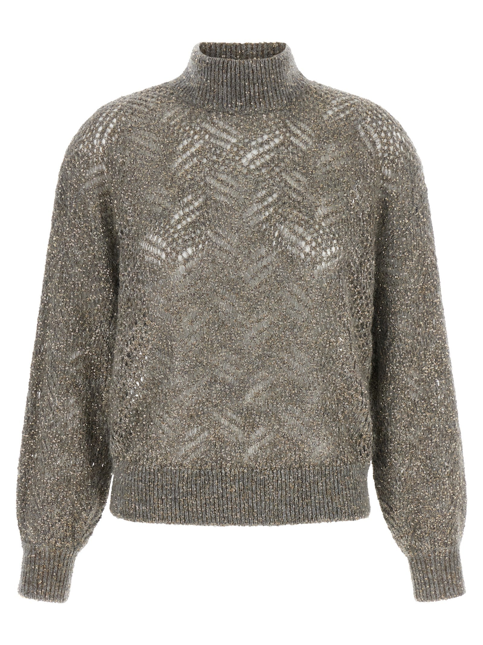 Brunello Cucinelli 'Dazzling Abstract Leaf' Sweater