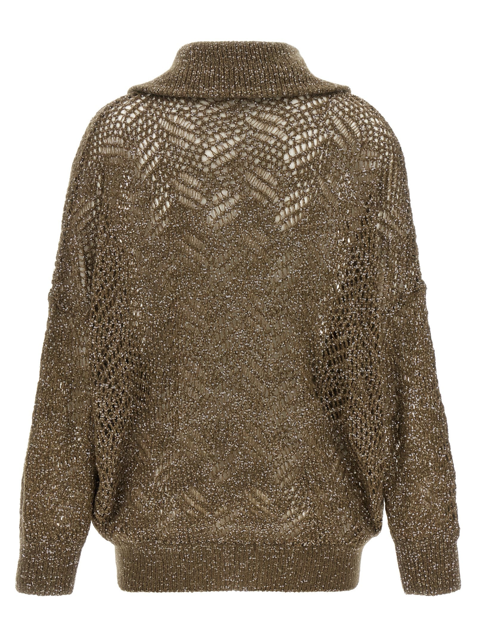 Brunello Cucinelli 'Dazzling Abstract Leaf' Cardigan