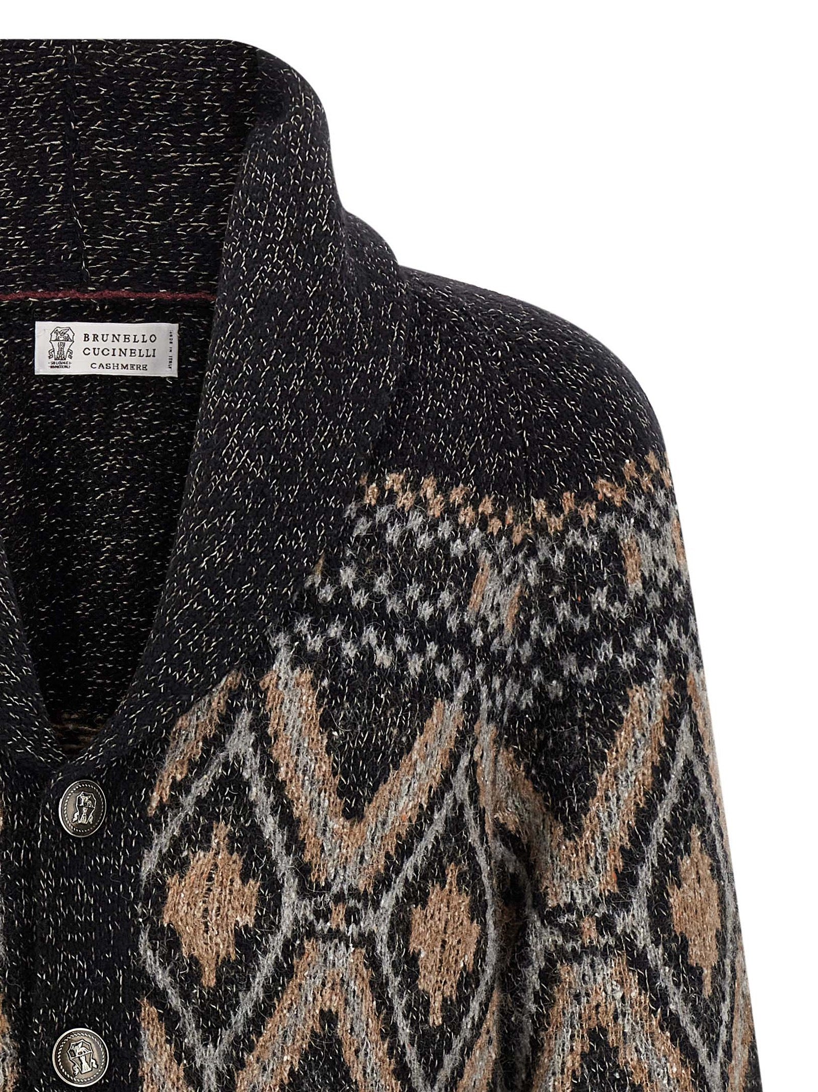 Brunello Cucinelli Geometric Jacquard Cardigan