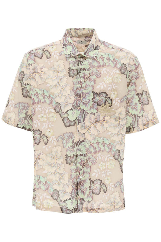 Etro Short-Sleeved Floral Shirt Neutral