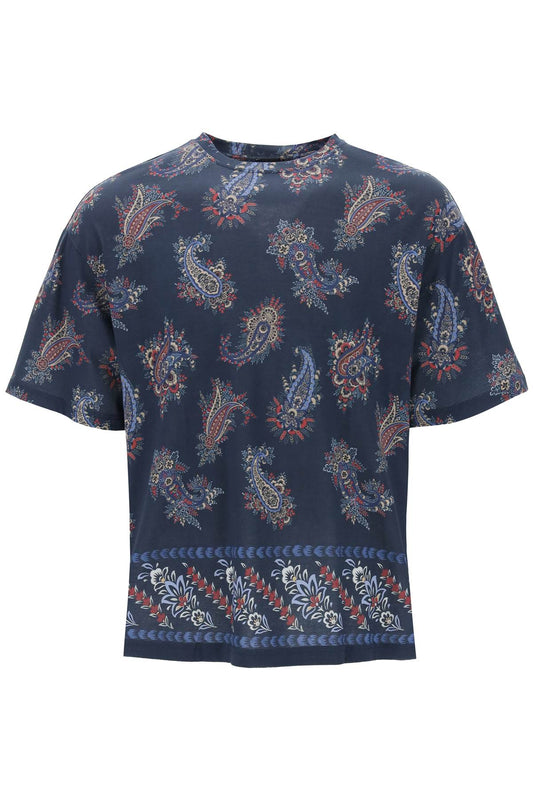 Etro Paisley Print Crewneck T Green