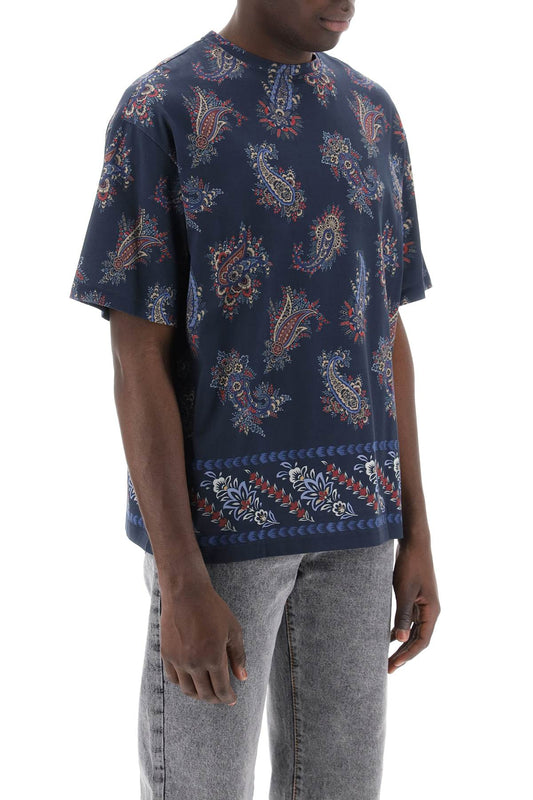 Etro Paisley Print Crewneck T Green