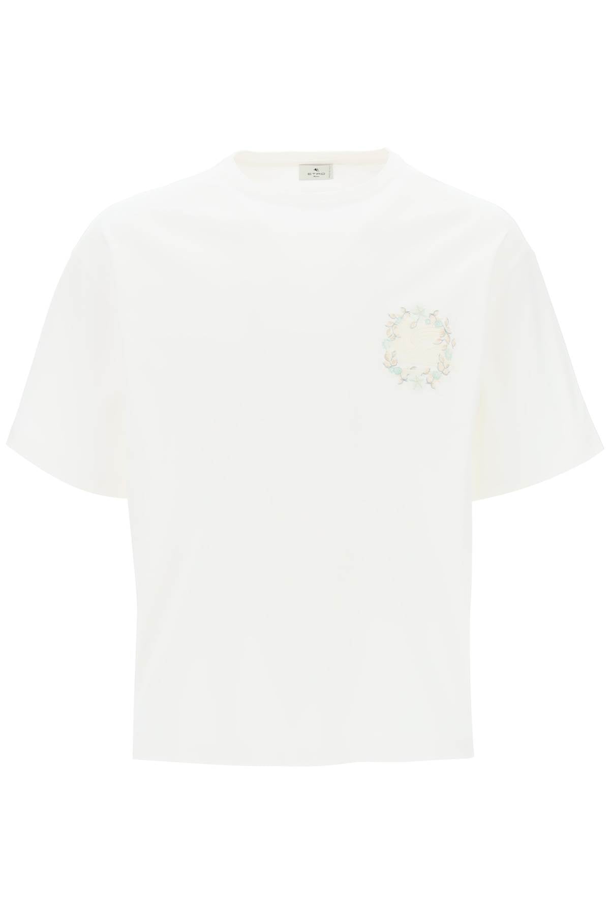 Etro Floral Pegasus Embroidered T-Shirt