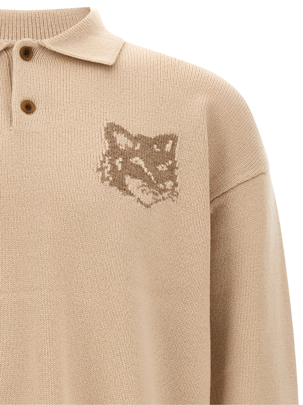 Maison Kitsune 'Fox Head Intarsia' Sweater