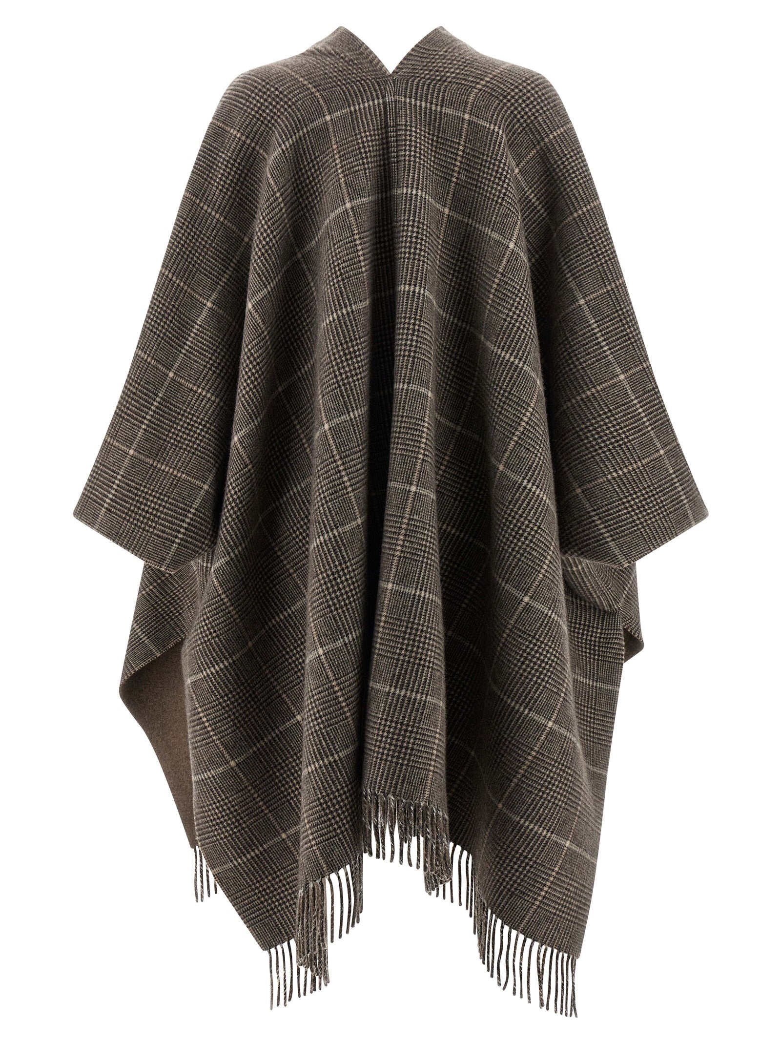 Brunello Cucinelli Cashmere Reversible Poncho