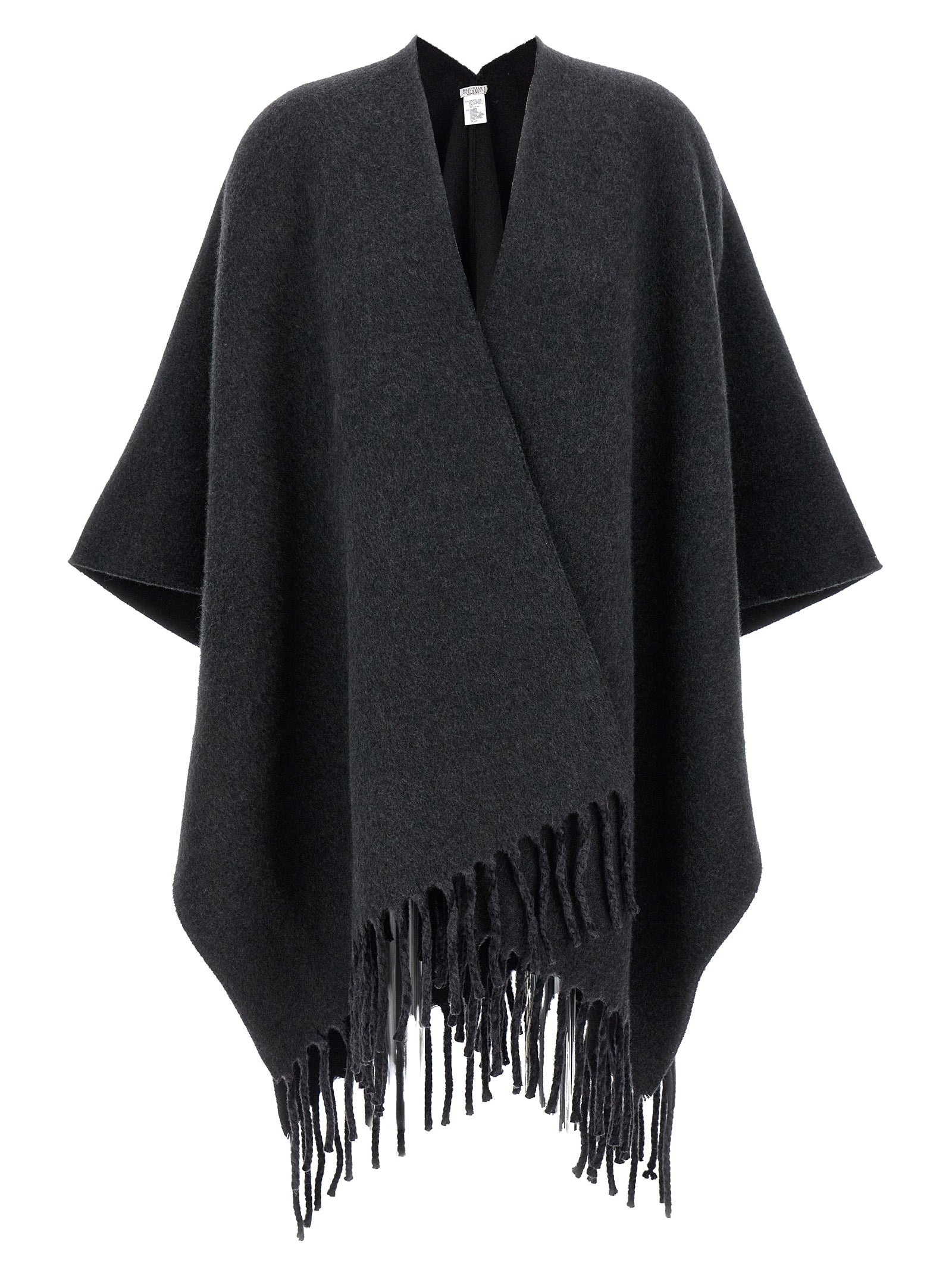 Brunello Cucinelli Reversible Fringed Poncho