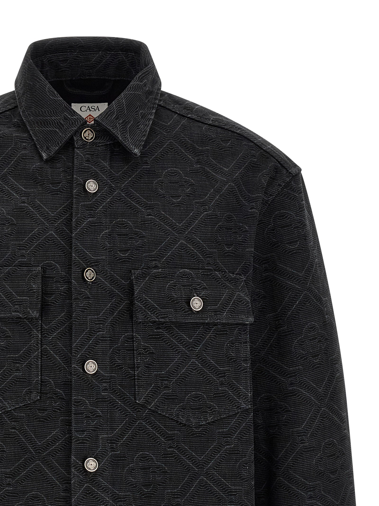 Casablanca 'Laser Monogram Denim' Overshirt