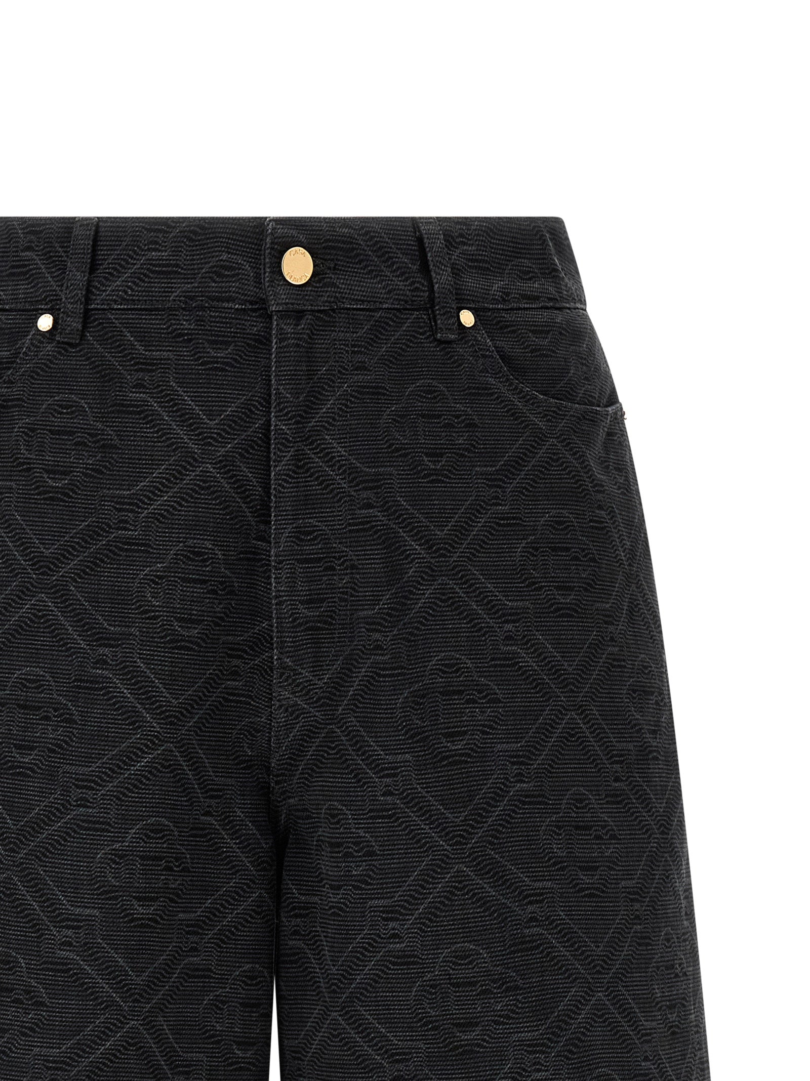 Casablanca 'Laser Monogram Denim' Bermuda Shorts