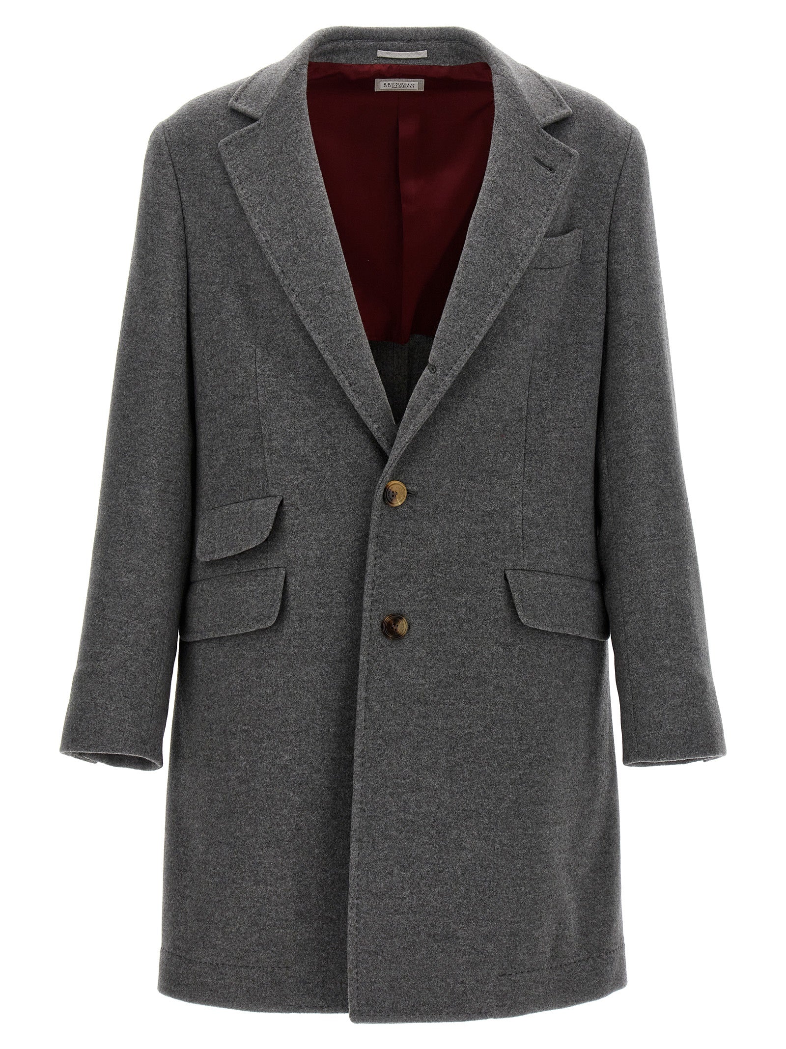 Brunello Cucinelli Single-Breasted Cashmere Coat