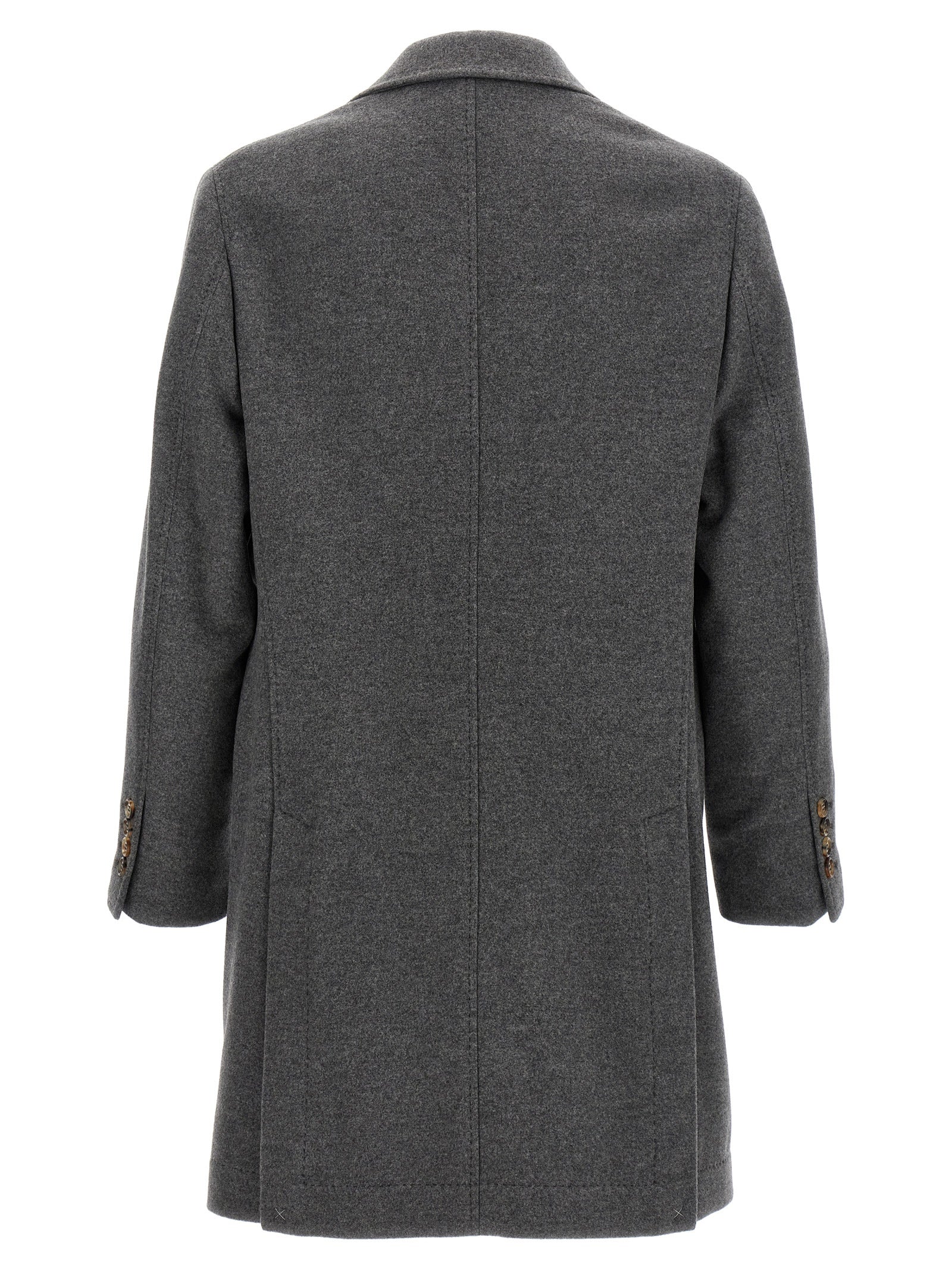 Brunello Cucinelli Single-Breasted Cashmere Coat