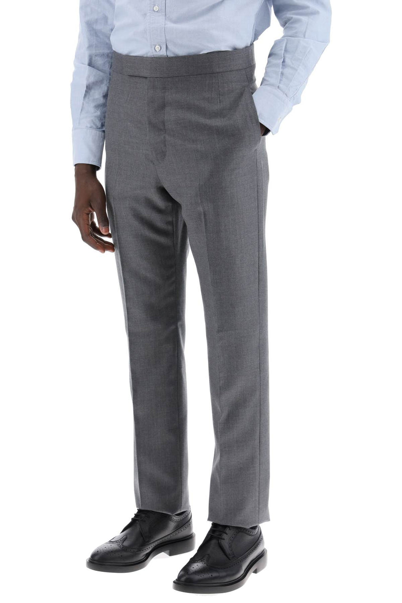 Thom Browne Pantaloni Classici In Twill Grey