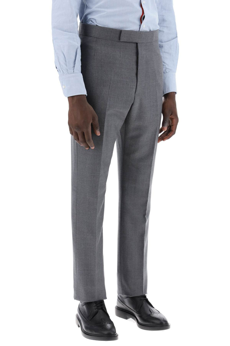 Thom Browne Pantaloni Classici In Twill Grey