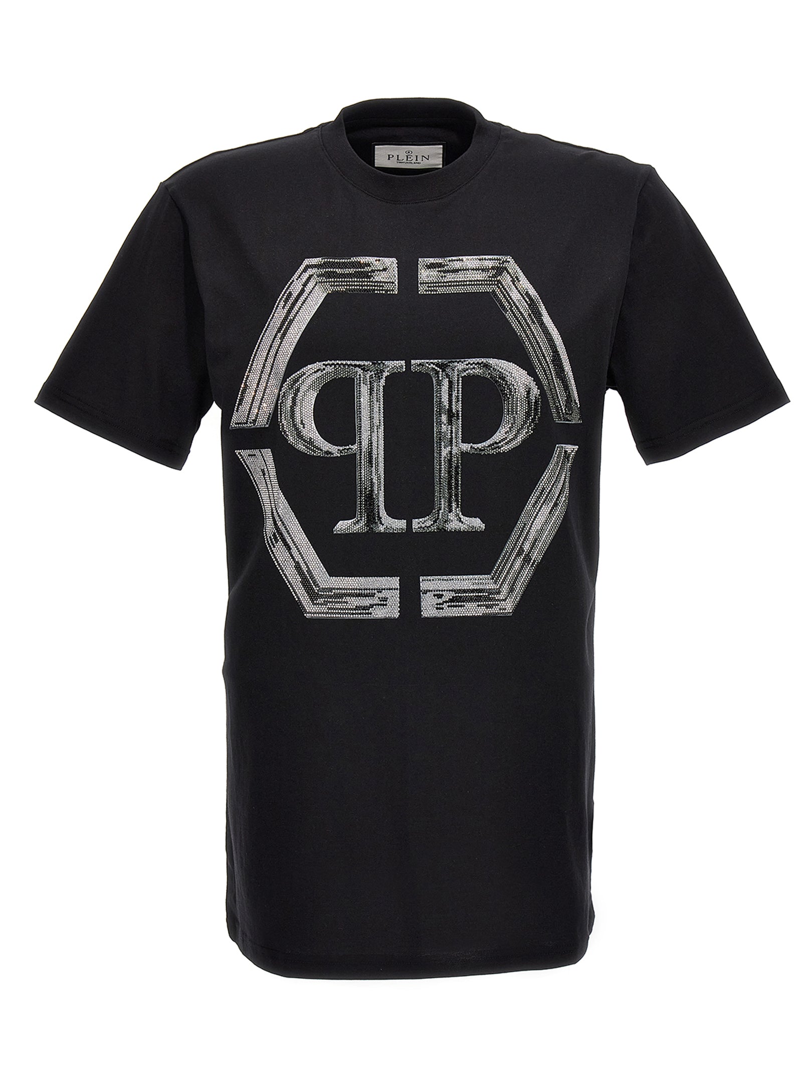 Philipp Plein Rhinestone Logo T-Shirt