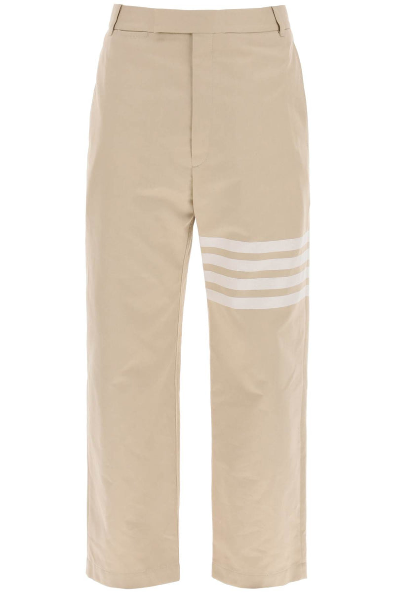 Thom Browne Pants With 4-Bar Beige