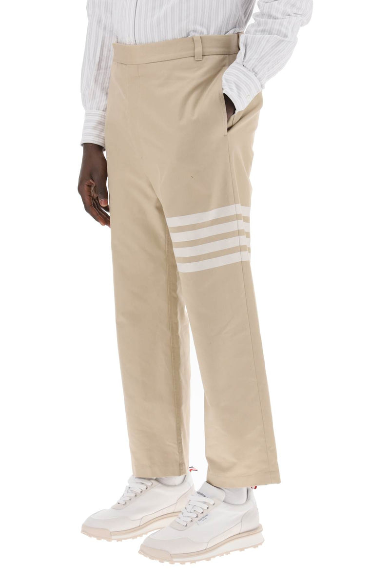 Thom Browne Pants With 4-Bar Beige