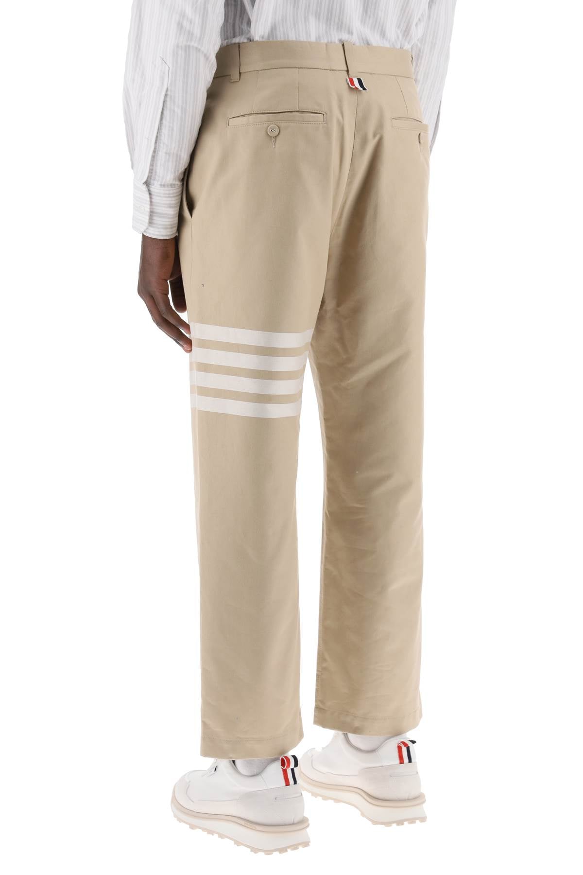 Thom Browne Pants With 4-Bar Beige