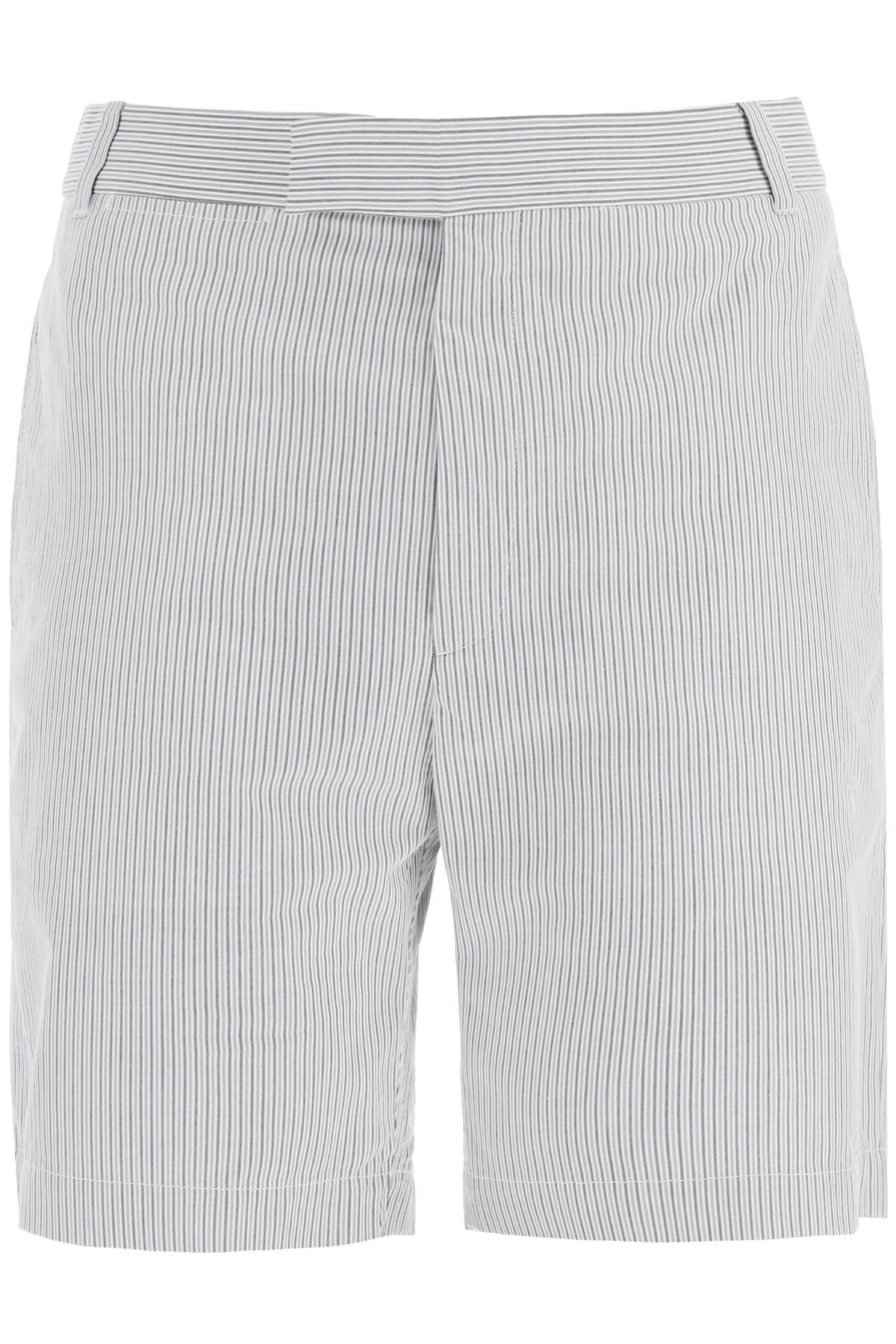 Thom Browne Striped Cotton Bermuda Shorts For Men