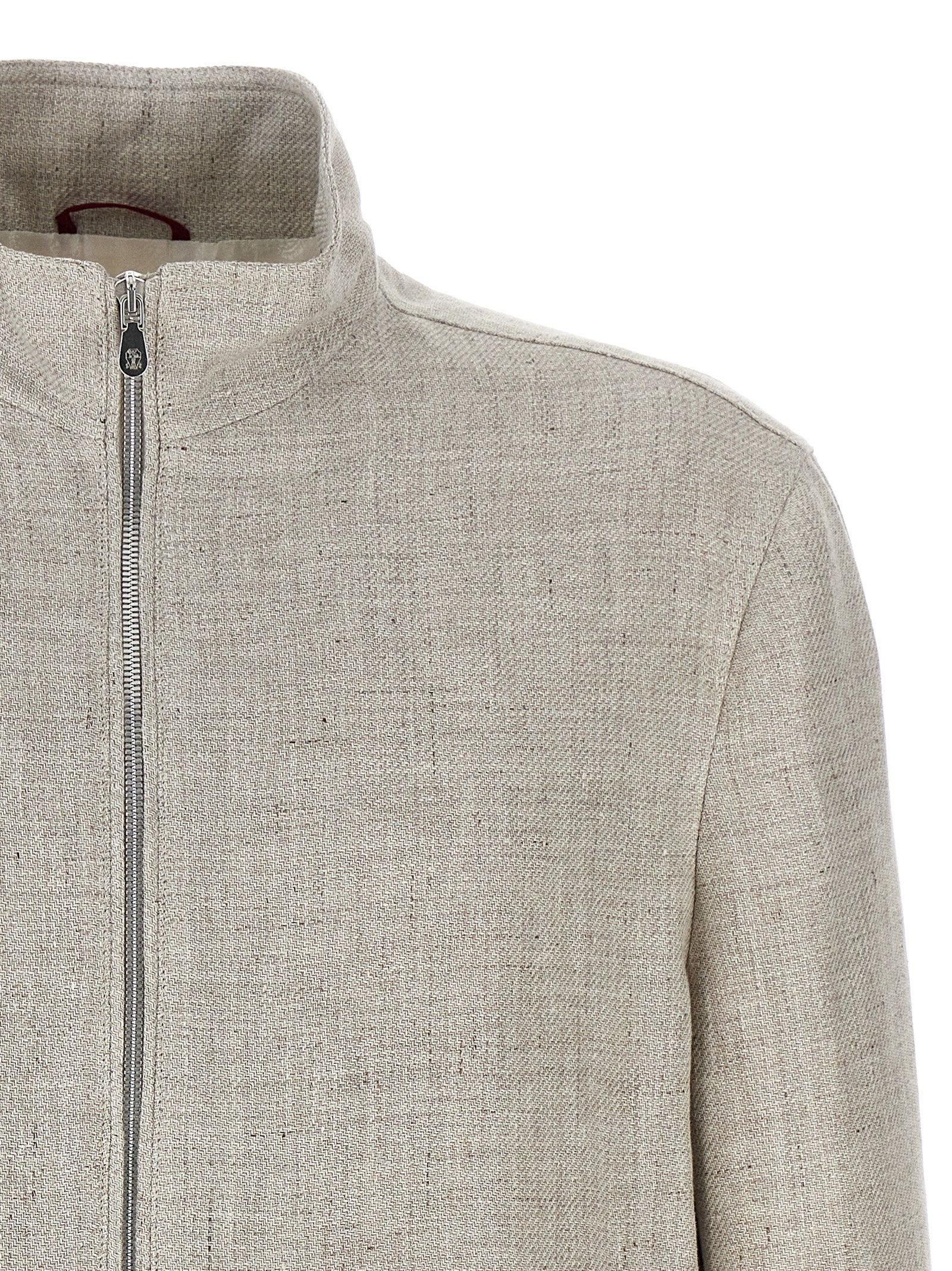 Brunello Cucinelli Diagonal Bomber Jacket