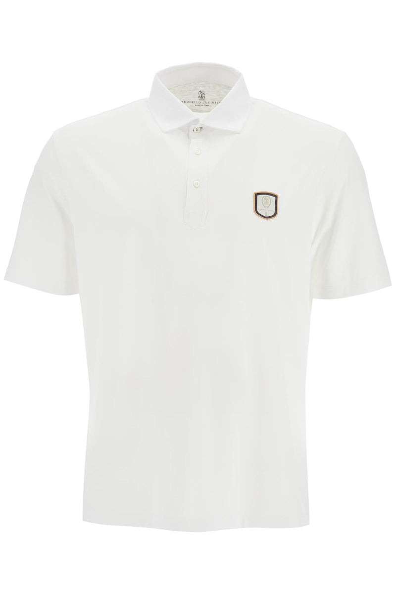 Brunello Cucinelli Technical Jersey Polo Shirt White