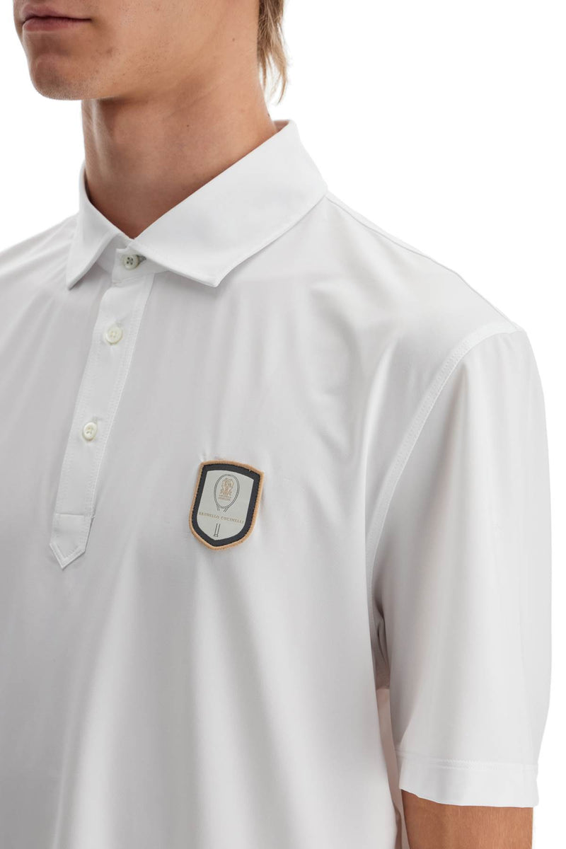 Brunello Cucinelli Technical Jersey Polo Shirt White