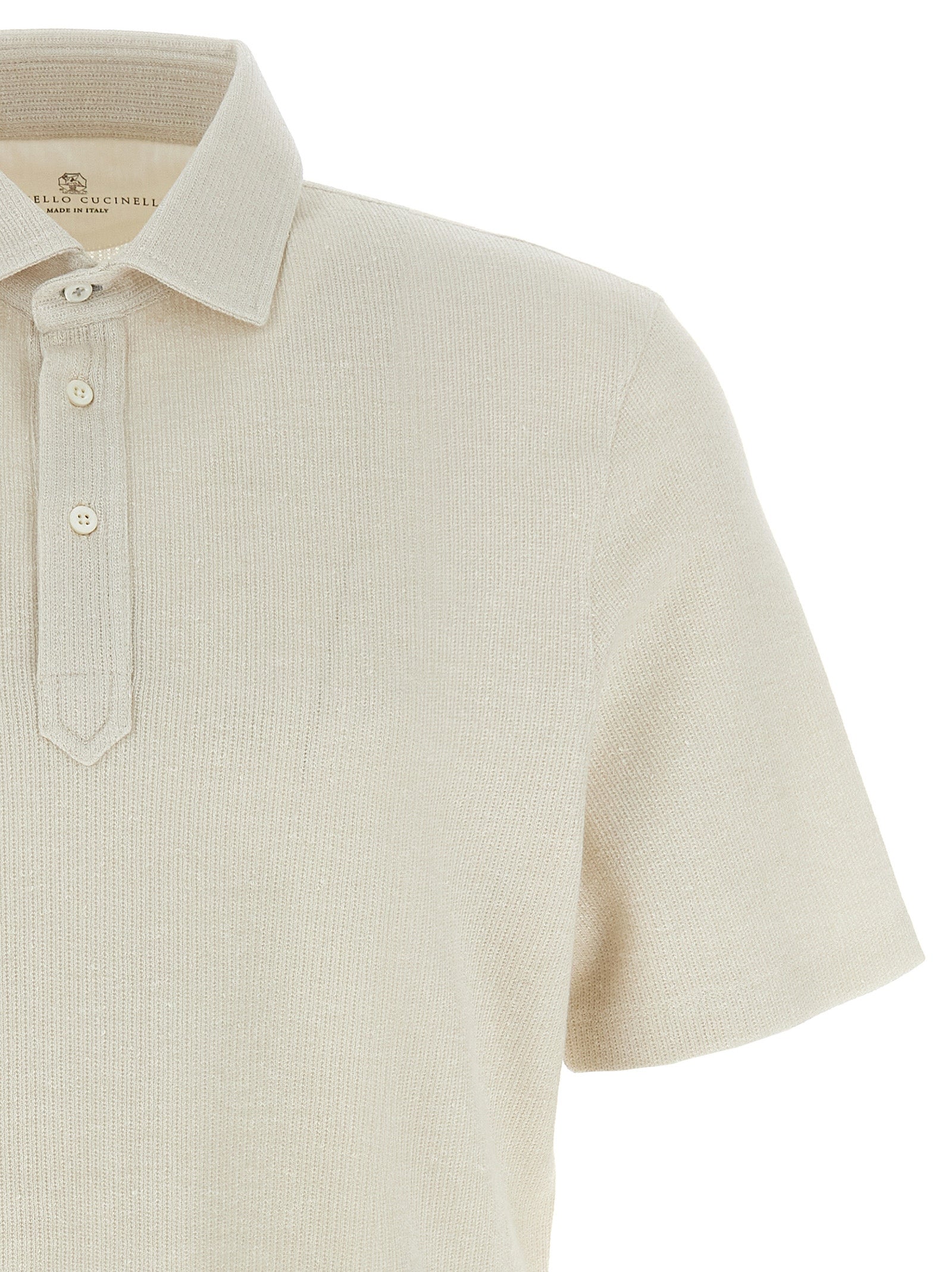 Brunello Cucinelli Linen Cotton Polo Shirt